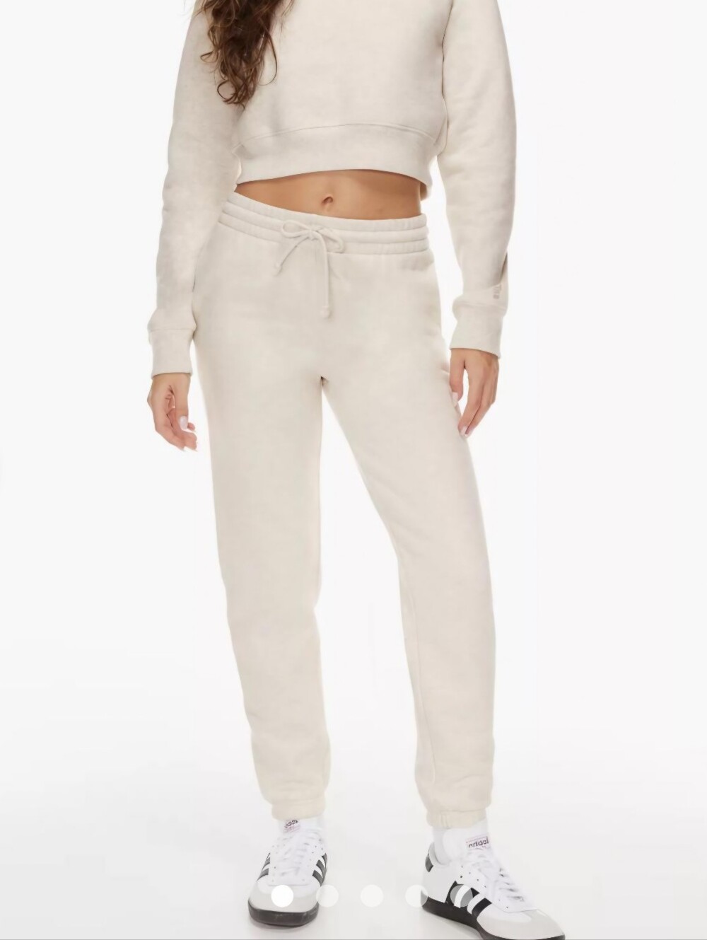 TNA High-Rise Track Joggers Fleece Interior- In Cream
